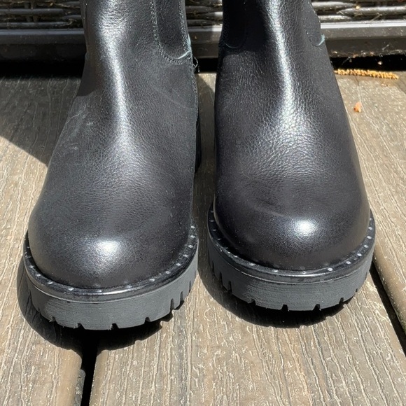 Avellini Pebbled Leather Studded Boot, Size 37 - Picture 5 of 15